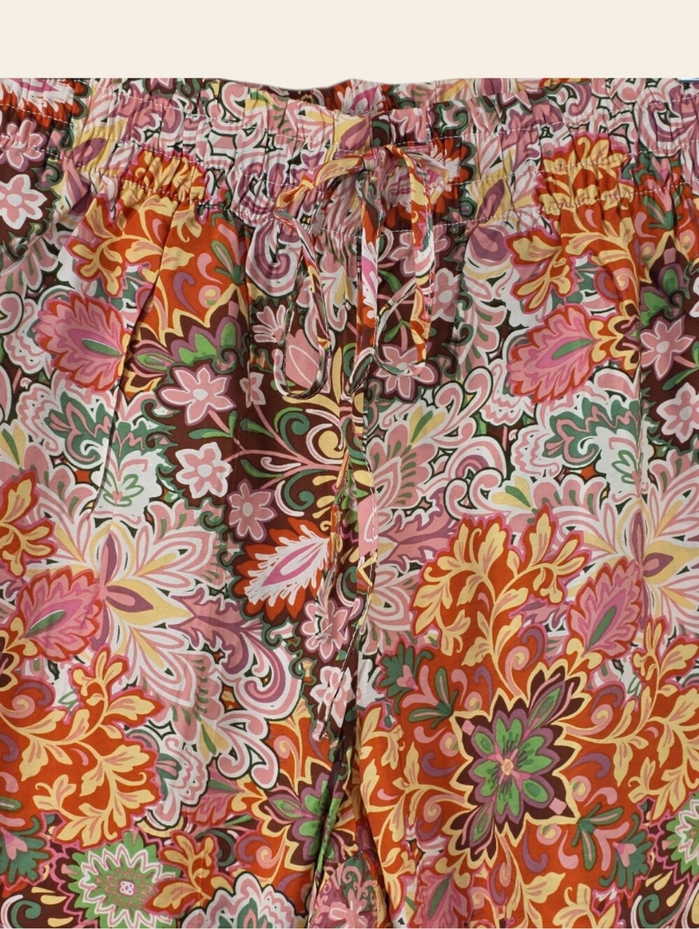 DEX Boho Wide Leg Floral Pants Medallion Resort Vacation NWT Small - Picture 3 of 10